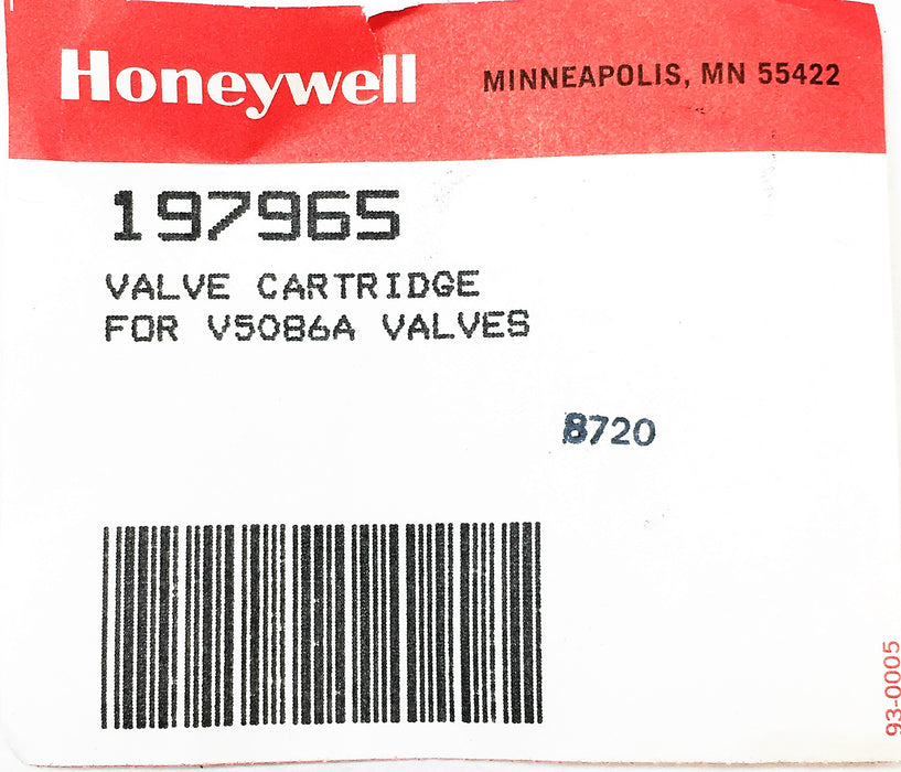 Honeywell Valve Cartridge 197965 NOS