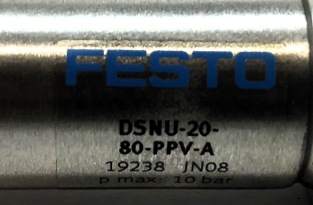 Festo 10 Bar Pmax Pneumatic Cylinder DSNU-20-80-PPV-A NOS