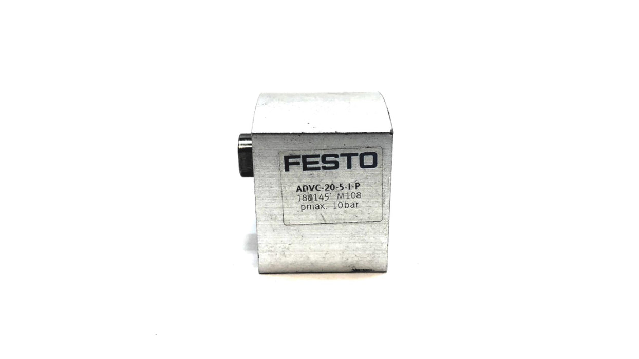 Festo Short-Stroke 10 Bar Pmax Pneumatic Cylinder ADVC-20-5-I-P (182145) NOS