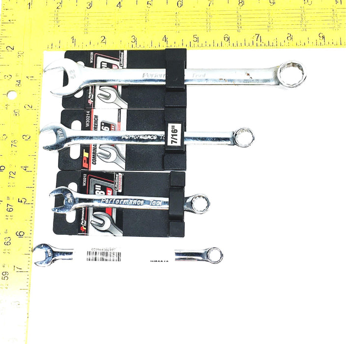 Performance Tools 4 Piece Combination Wrench Set W30210 W30212 W30214 W30220 NOS