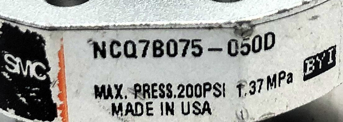 SMC 200 PSI Max Press Pneumatic Cylinder NCQ7B075-050D NOS