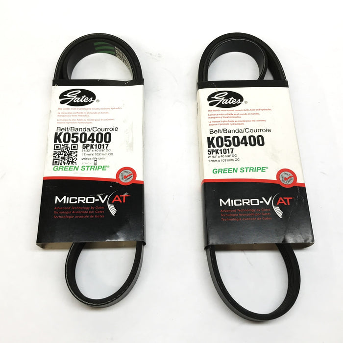 Gates 21/32" x 40-5/8" Micro-V Drive Belt K050400 [Lot of 2] NOS