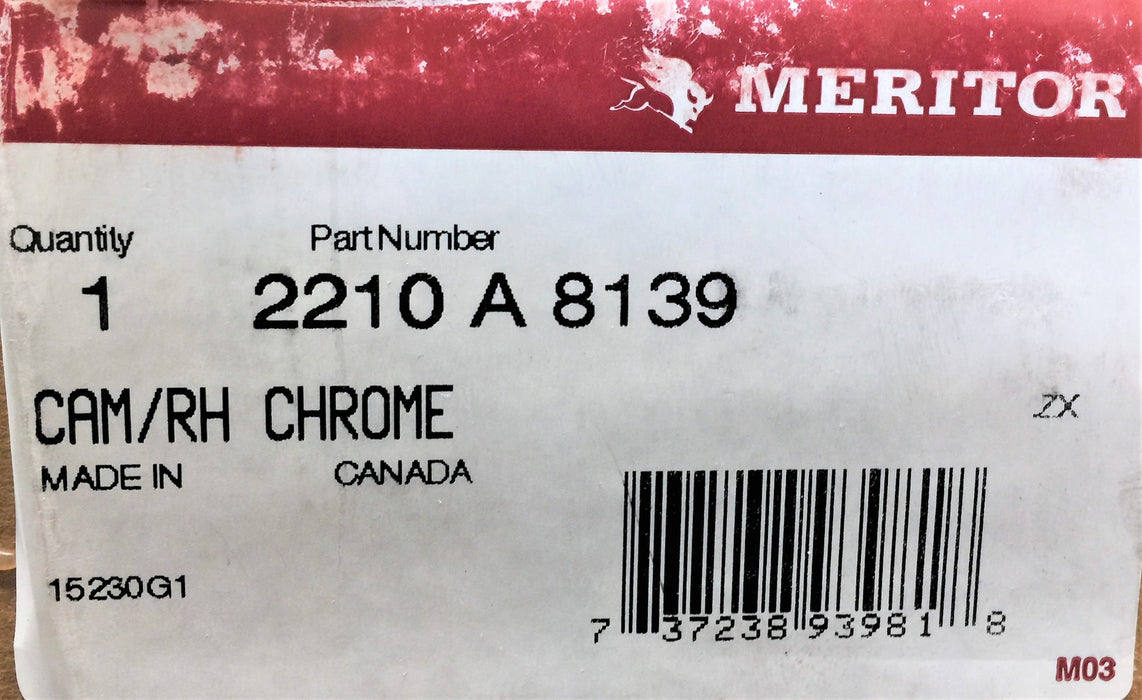 MERITOR Right-Hand Chrome Camshaft 2210 A 8139 (2210A8139) NOS