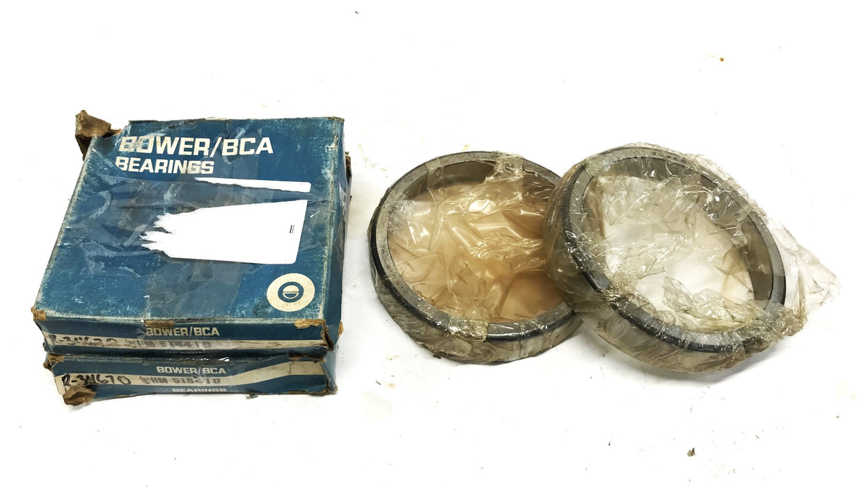 Bower/BCA Tapered Roller Bearing Cup HM518410 [Lot of 2] NOS