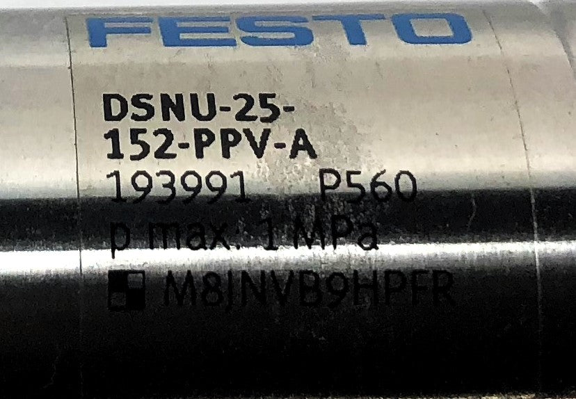 Festo 1MPa Pmax Pneumatic Cylinder DSNU-25-152-PPV-A NOS