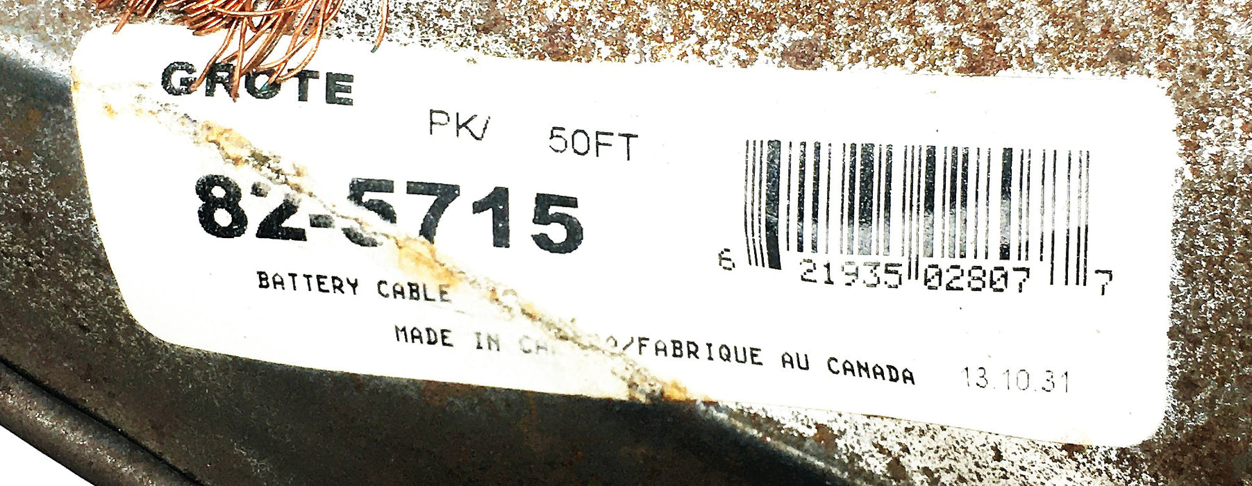 Grote 50 Foot Black Battery Cable 82-5715 NOS