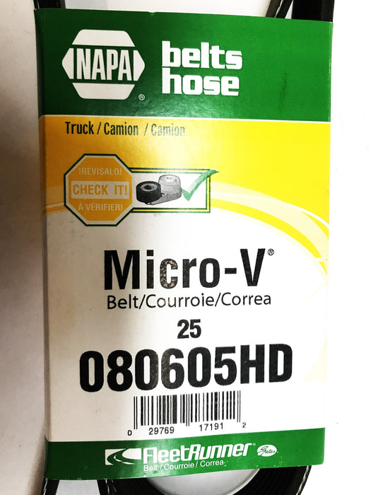 NAPA Micro-V Alternator Belt 080605HD NOS
