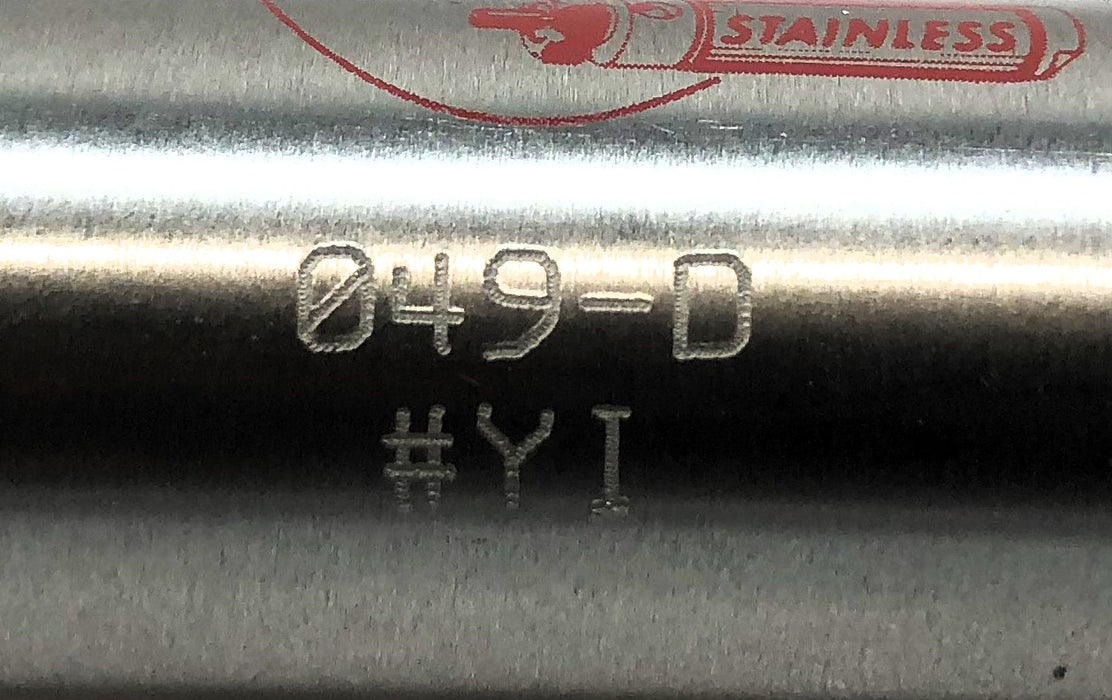Bimba Stainless Pneumatic Cylinder 049-D NOS
