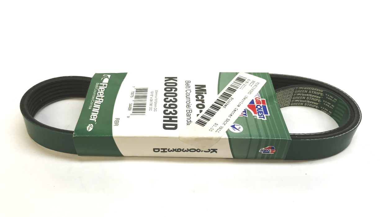 Car Quest/Gates 13/16" x 39-7/8" Heavy Micro-V Drive Belt K060393 NOS