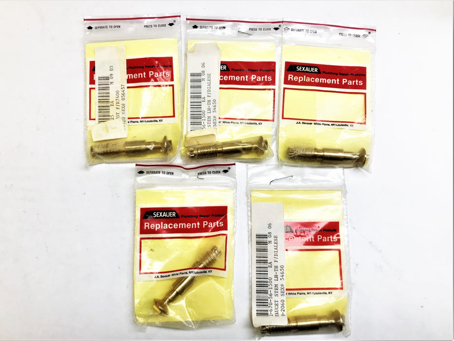 Sexauer Left Hand Faucet Stem Assembly 054650 [Lot of 5] NOS