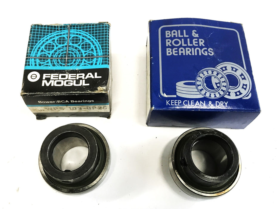Federal Mogul/BCA Insert Ball Bearing with Collar WPS-103-GR2C [Lot of 2] NOS