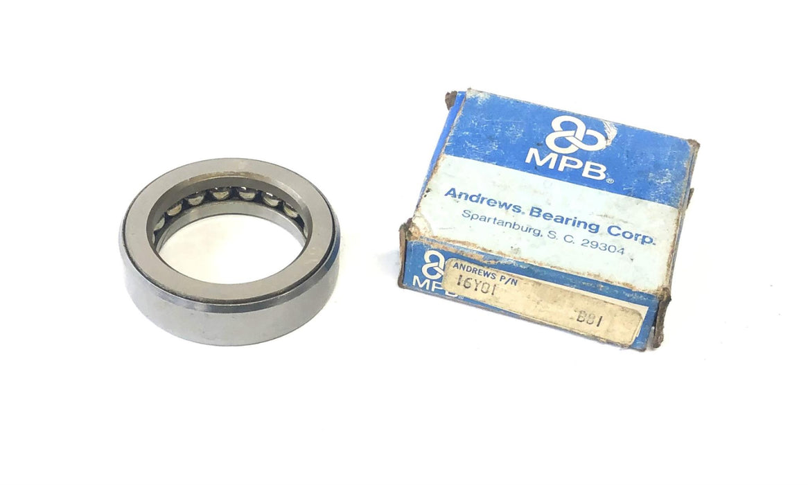 MPB Andrew's Co Thrust Ball Bearing 16Y01 (B81) NOS