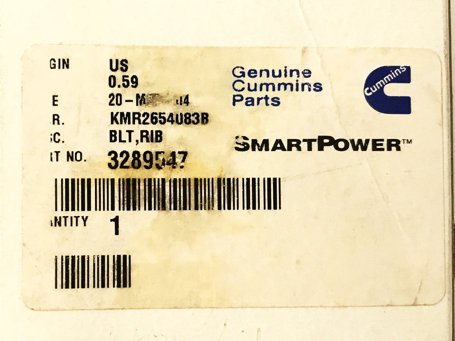 Cummins Serpentine Fan Belt 3289547 NOS