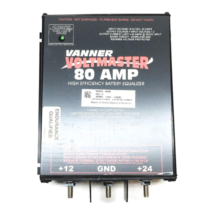 Vanner VoltMaster 24V Input to 12V Output 80AMP Battery Equalizer 66-80 NOS