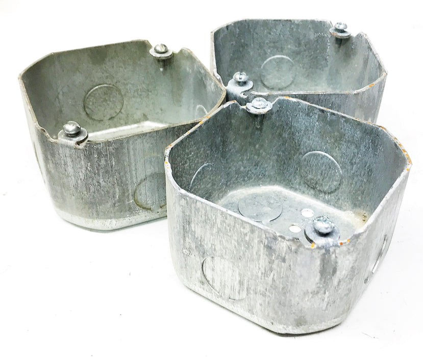 Hubbell-Raco 4" Octagon Box, 2-1/8" Deep 165 [Lot of 3] NOS