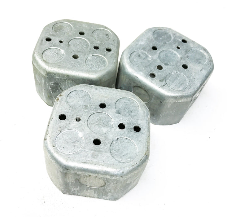Hubbell-Raco 4" Octagon Box, 2-1/8" Deep 165 [Lot of 3] NOS