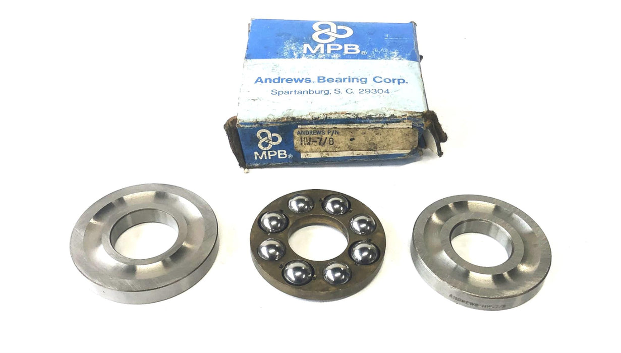 MPB Andrew's Co Thrust Ball Bearing HW-7/8 NOS