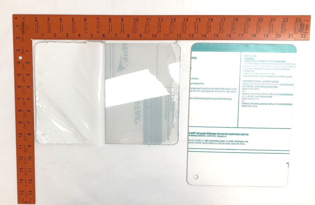 Loc-Line 8-1/2" X 12" Polycarbonate Replacement Shield 60530 [Lot of 2] NOS