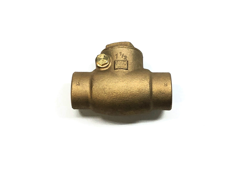 Milwaukee 1-1/2" 125S 200W Solder Ends Sweat Swing Check Valve 1509 NOS