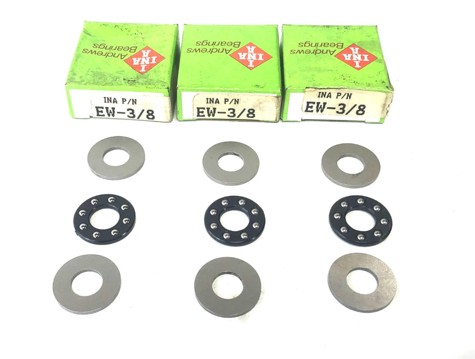 INA Thrust Ball Bearing EW-3/8 [Lot of 3] NOS