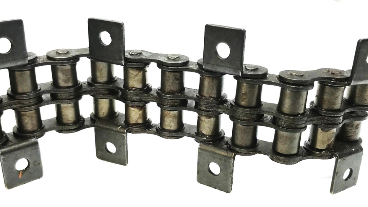 Unbranded Double-Strand Roller Chain with K1 Attachments, 8 feet, 60-2K1 NOS