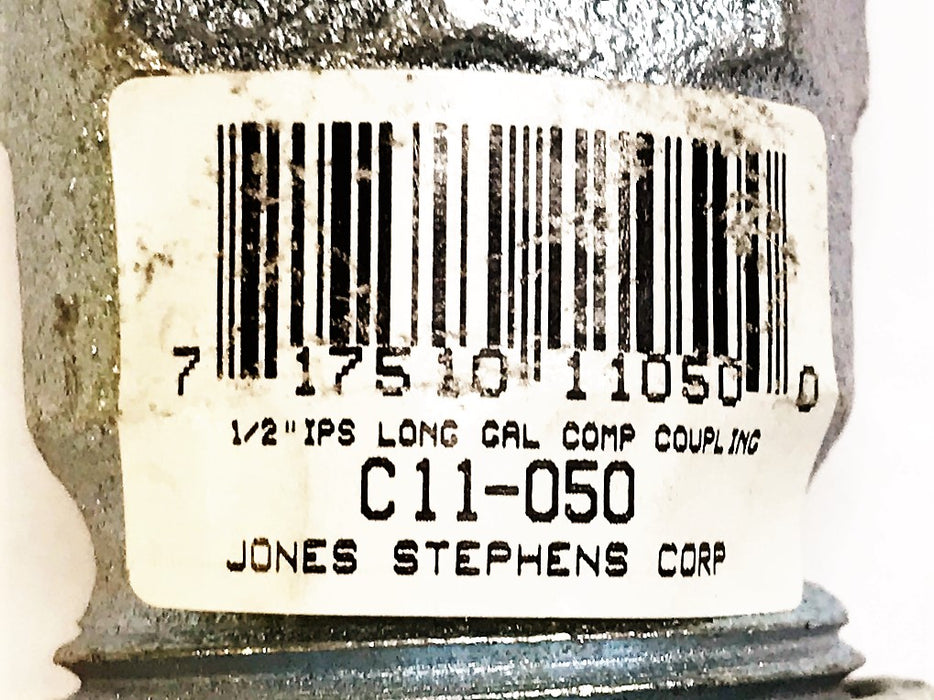 Jones Stephens 1/2" x 4" Galvanized Compression Coupling C11-050 [Lot of 3] NOS