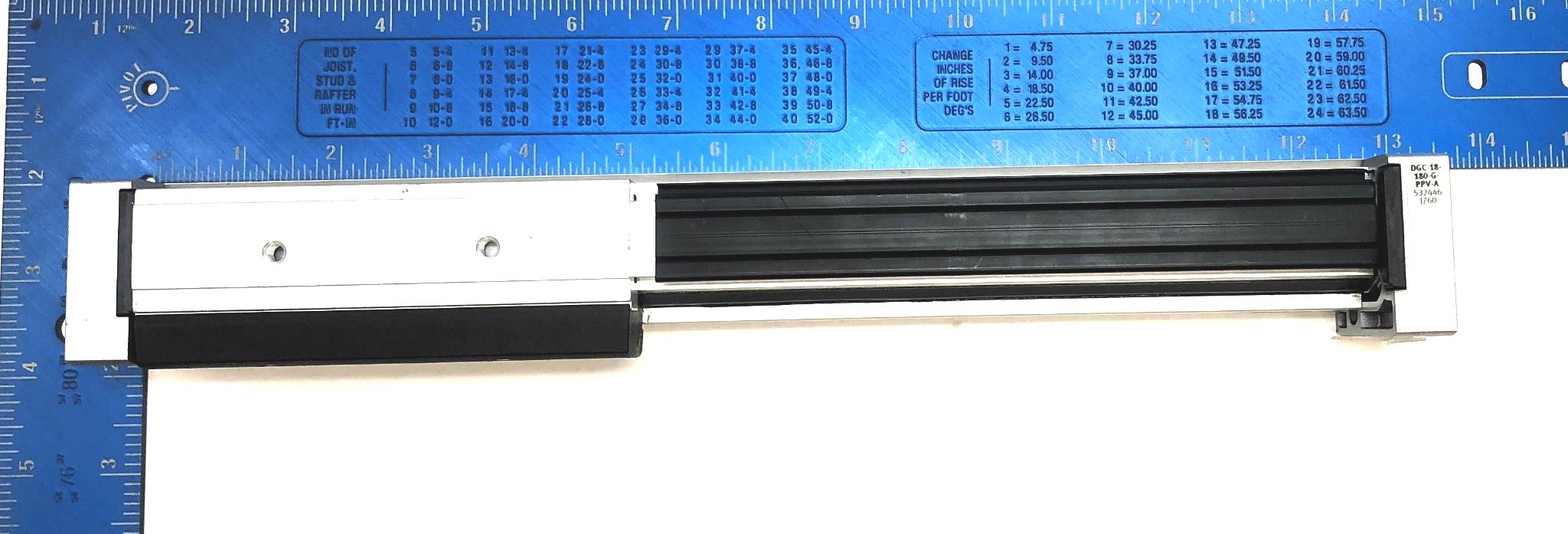 Festo Rodless Pneumatic Cylinder (Missing Manual) DGC-18-180-G-PPV-A NOS