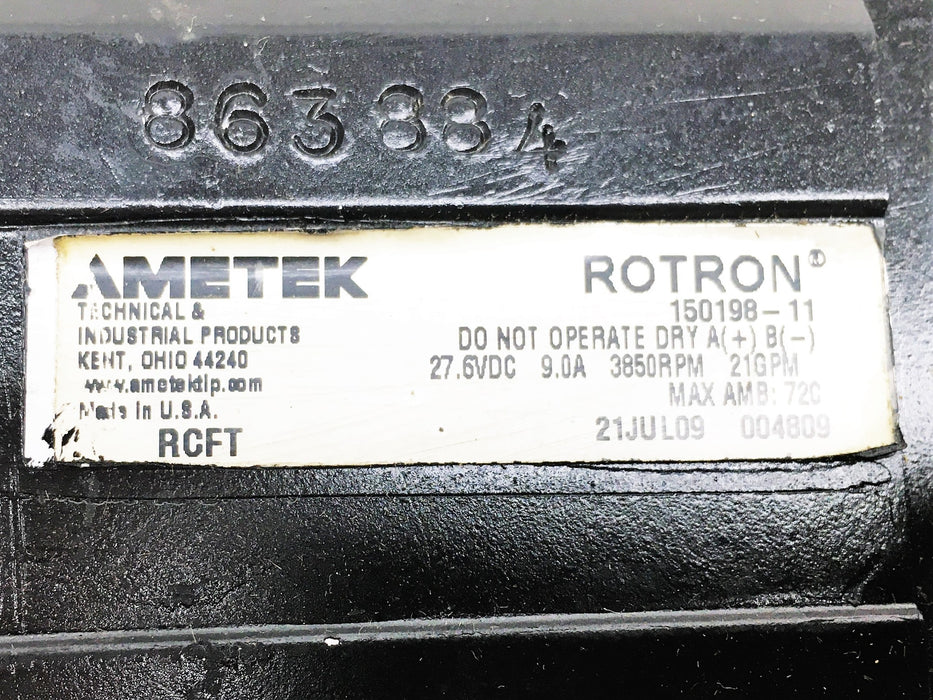 Ametek Rotron Seal-less Pump 150198-11 USED