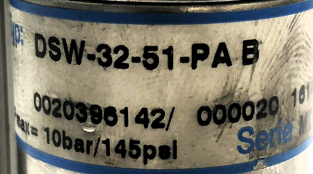 Festo 10 Bar / 145 PSI Pmax Pneumatic Cylinder DSW-32-51-PA-B NOS