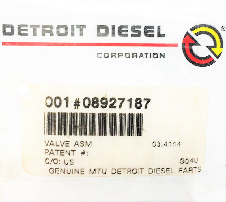 DETROIT DIESEL Valve Assembly 08927187 NOS