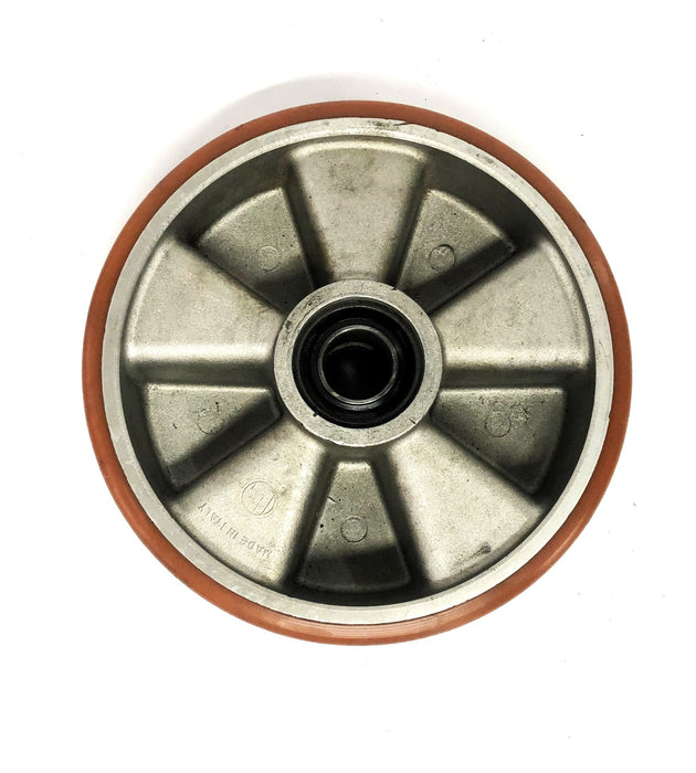 Mutliton 8 Inch Caster Wheel Single Shielded 0.78 Inch Bore USED