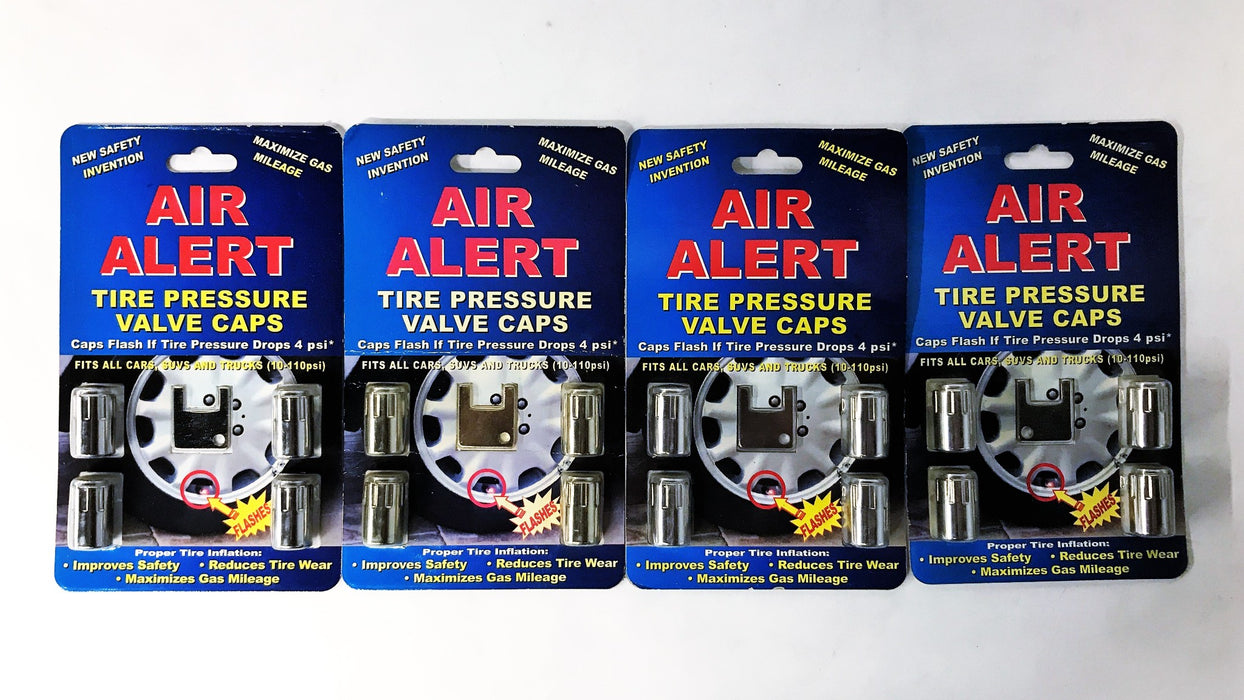 Air Alert Tire Pressure Valve Caps, Package of 4, {Lot of 4] NOS
