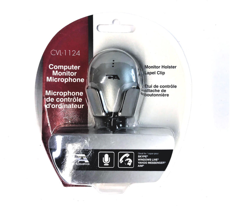 CYBER ACOUSTICS COMPUTER MONITOR MICROPHONE CVL-1124 [LOT OF 6] NOS