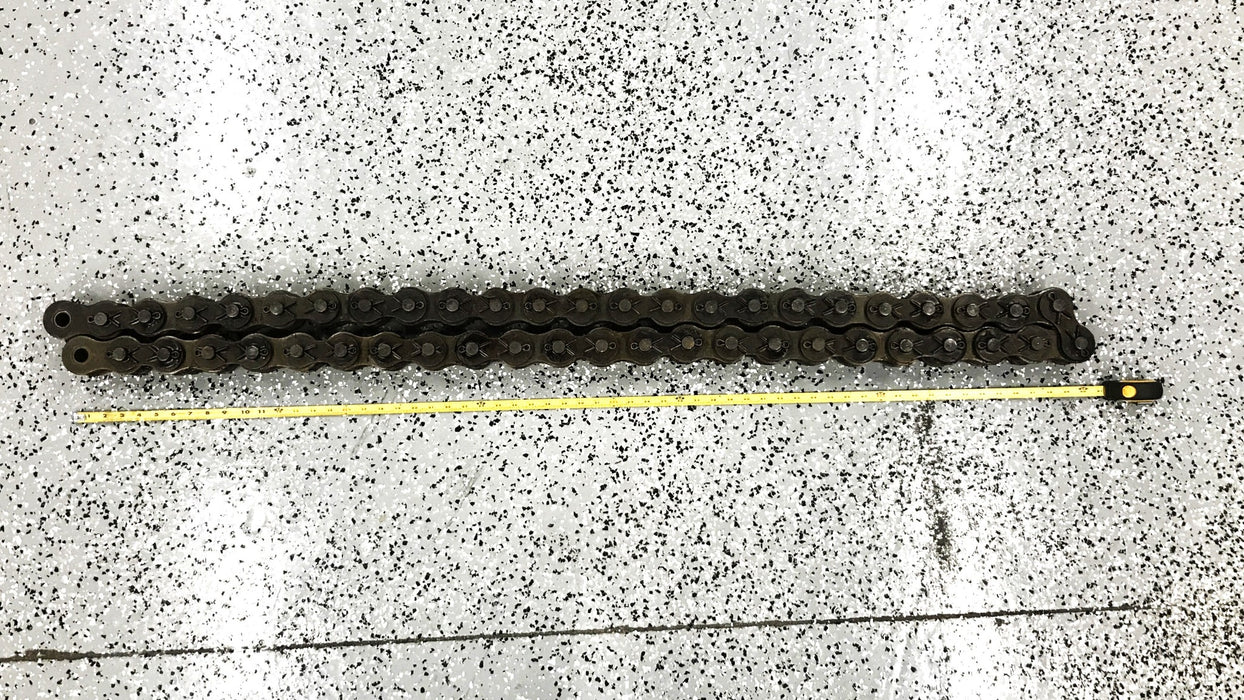 Diamond 2-1/2 Pitch Single Strand Cot Roller Chain, 10 Feet, 200C-1 NOS