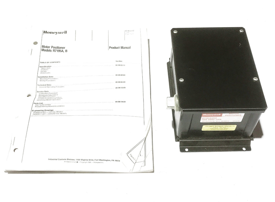 Honeywell Motorized Positioner R7195A1056 NOS