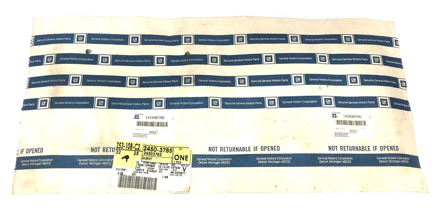 General Motors GM Intake Manifold Gasket 24503785 NOS