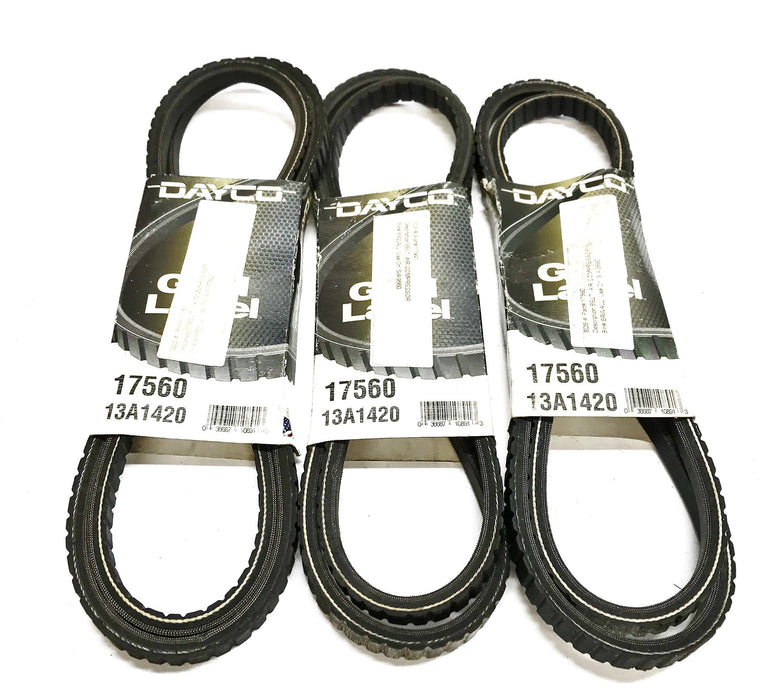 Dayco "Gold Label" Cogged V-Belt 17560 [Lot of 3] NOS