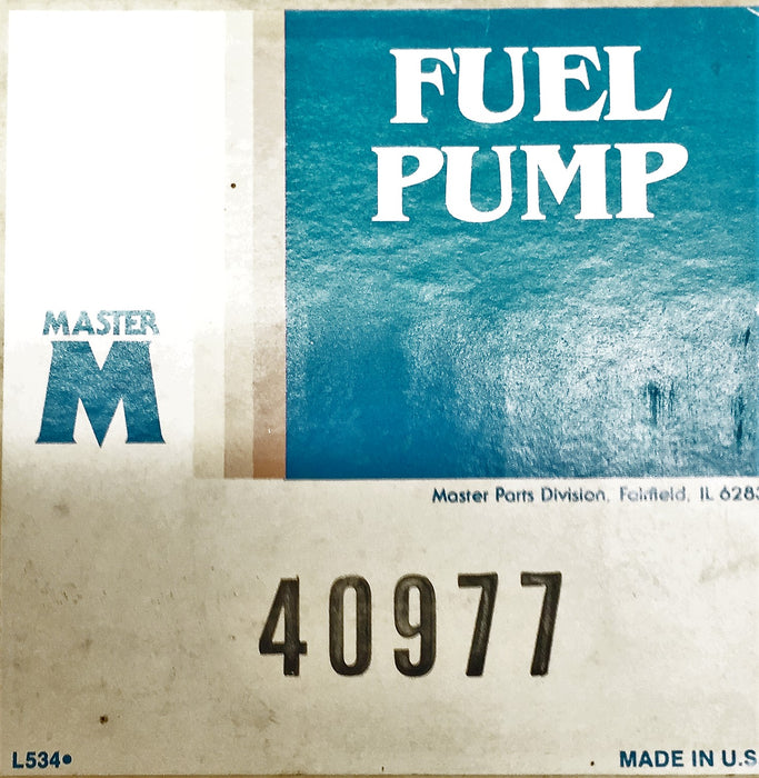 Master Fuel Pump 40977 NOS