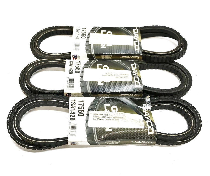 Dayco "Gold Label" Cogged V-Belt 17560 [Lot of 3] NOS
