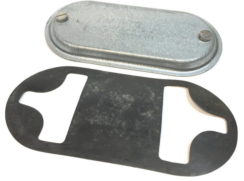 APPLETON FM-7 2 1/2" X 3" 870 CONDUIT BODY COVER WITH GASKET NOS