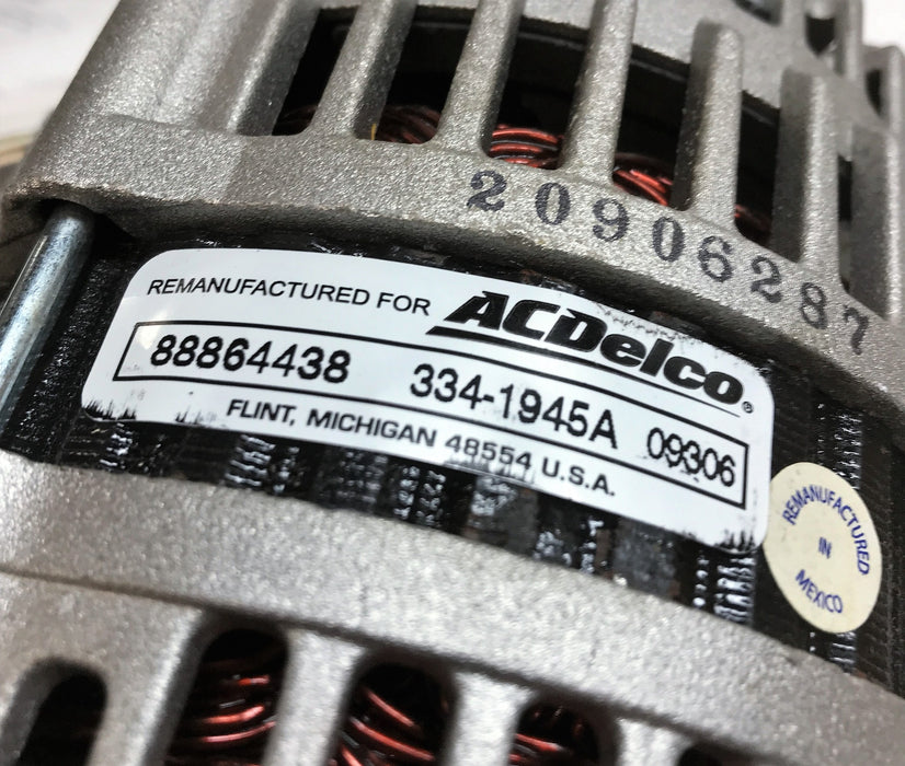 ACDelco Re-Manufactured Alternator 334-1945A NOS