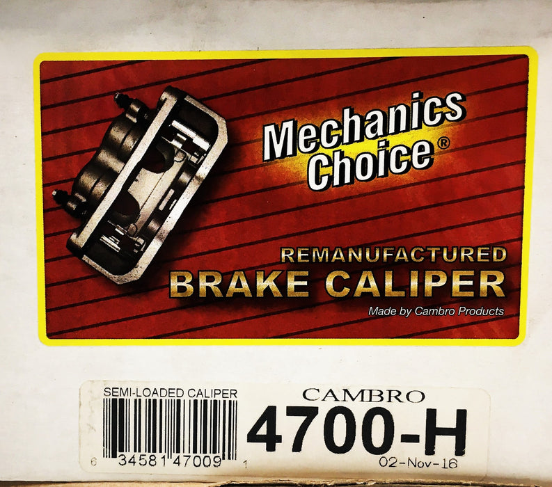 Mechanic's Choice Cambro Brake Caliper 4700-H REMANUFACTURED