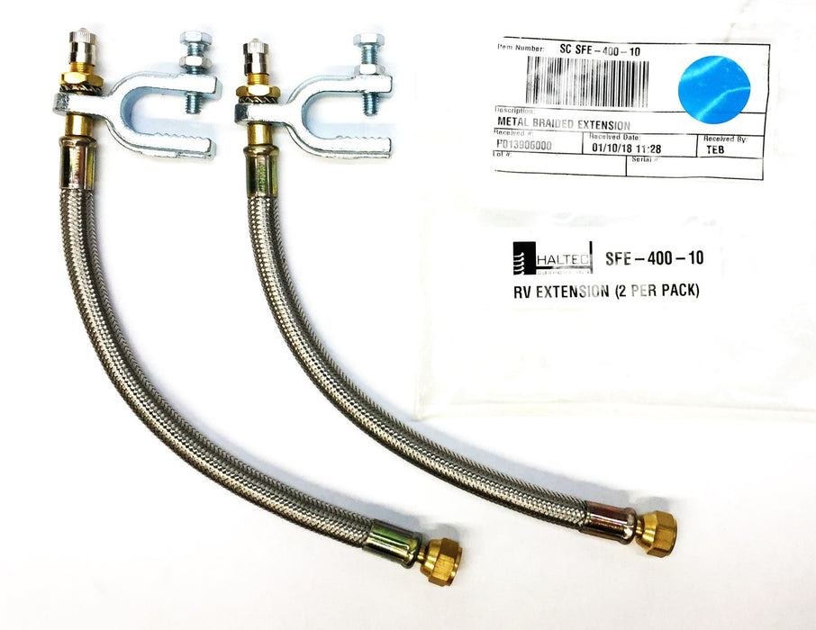 Haltec Steel Braided Valve Extension Set (2pcs) SFE-400-10 NOS