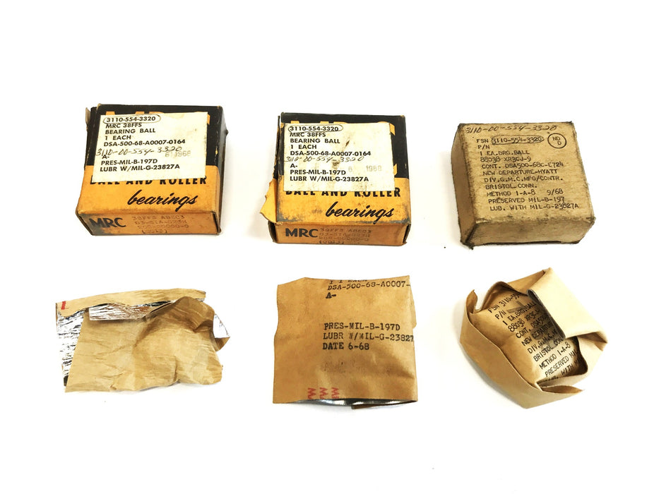 MRC Single Row Ball Bearing 38-FFS3 [Lot of 3] NOS