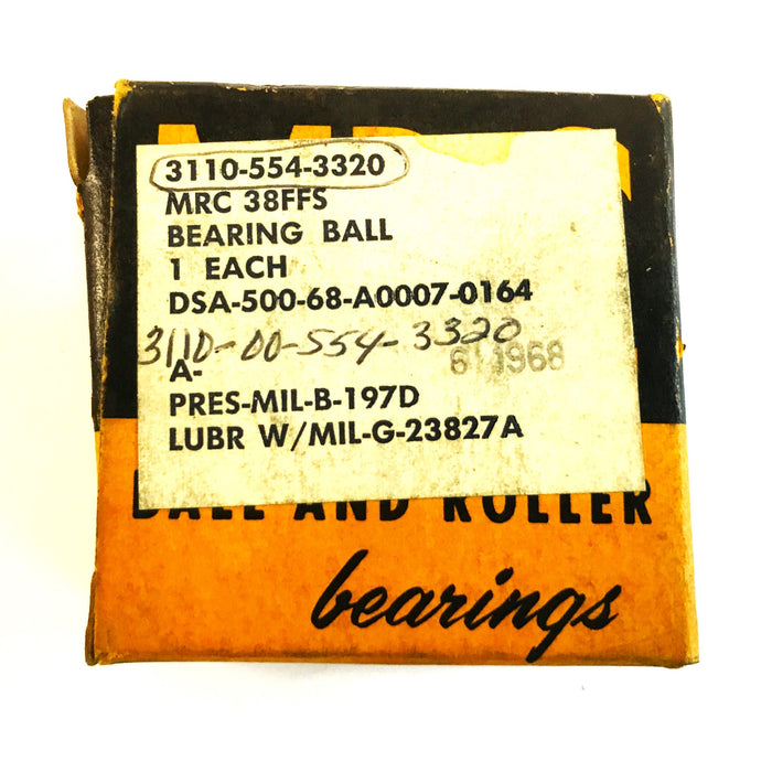 MRC Single Row Ball Bearing 38-FFS3 [Lot of 3] NOS