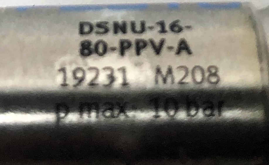 Festo 10 Bar Pmax Pneumatic Cylinder DSNU-16-80-PPV-A NOS