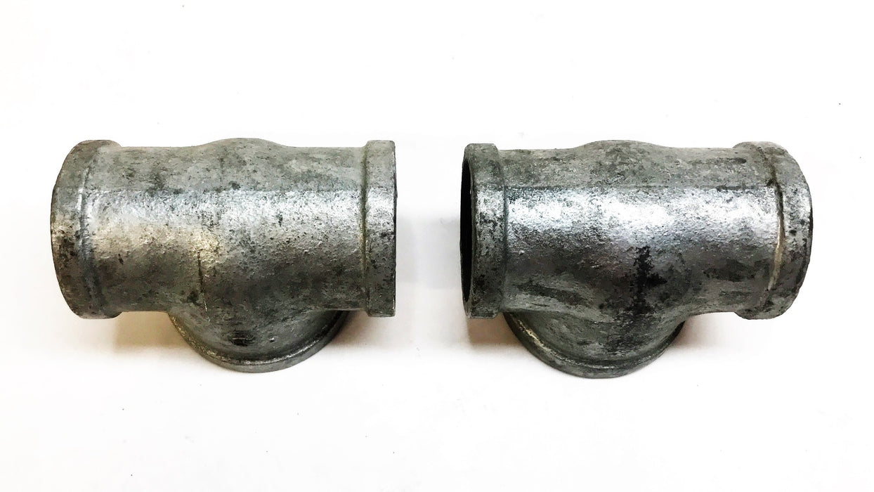 Unbranded Galvanized 1-3/4" x 2-1/4" x 1-3/4" Tee Coupling [Lot of 2] NOS
