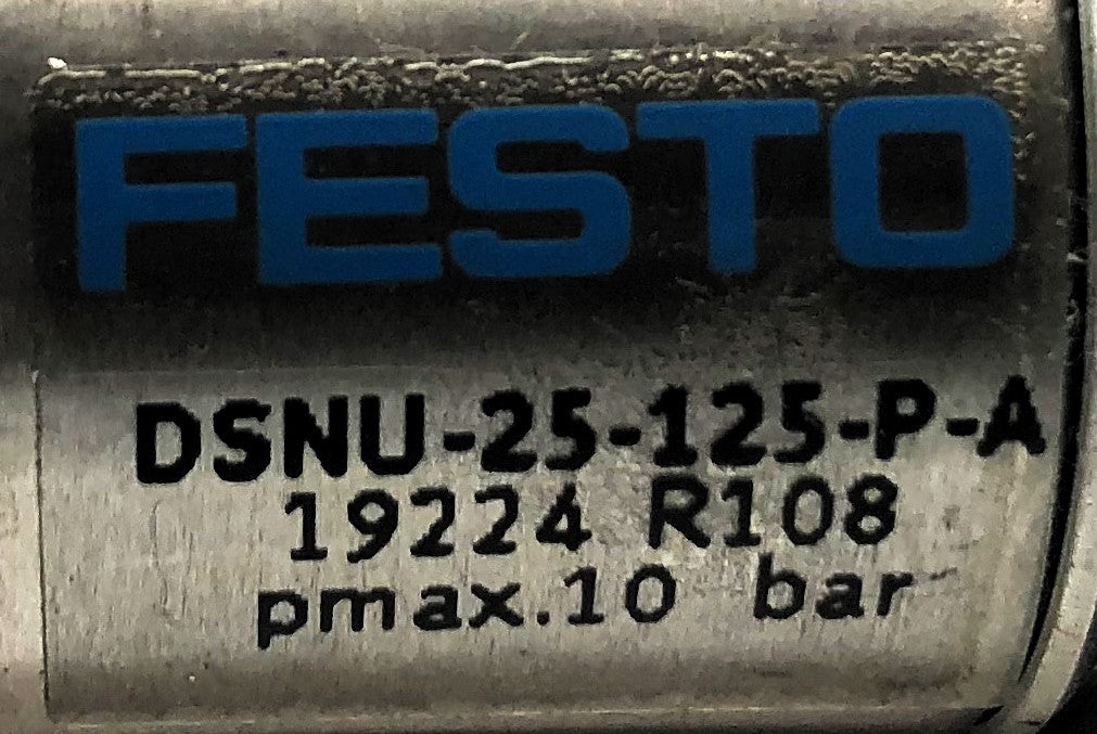 Festo 10 Bar Pmax Pneumatic Cylinder DSNU-25-125-P-A (19224) NOS