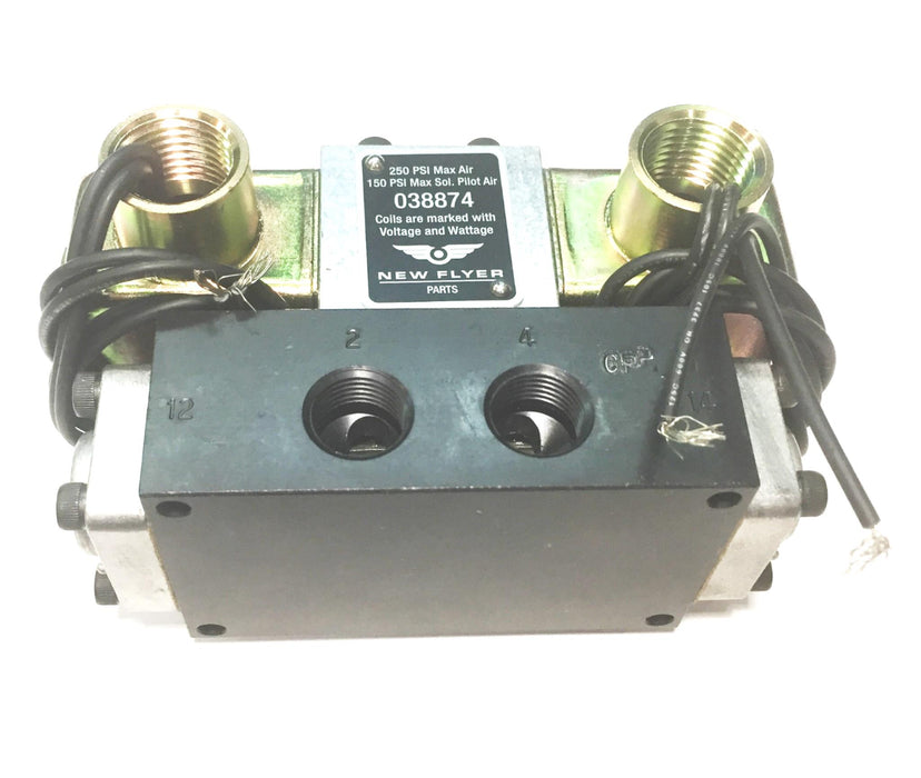 New Flyer 4-Way Solenoid Valve Assembly 038874 NOS