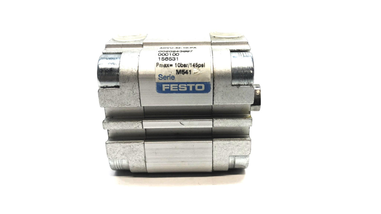 Festo 10 Bar Pmax Compact Pneumatic Cylinder ADVU-32-10-P-A (156531) NOS